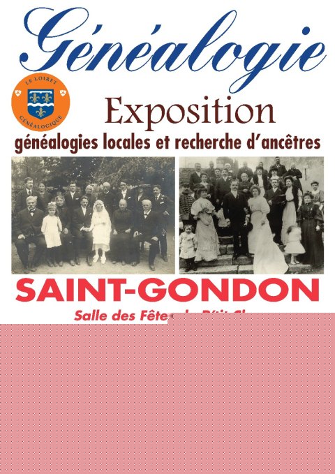 Affiche : Exposition généalogique à Saint-Gondon