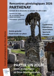 Affiche : Rencontres généalogiques à Parthenay